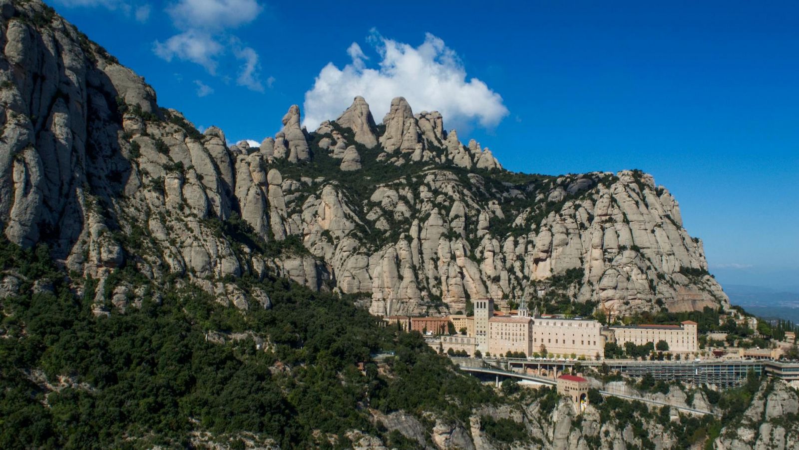 Foto aèria del Monestir de Montserrat