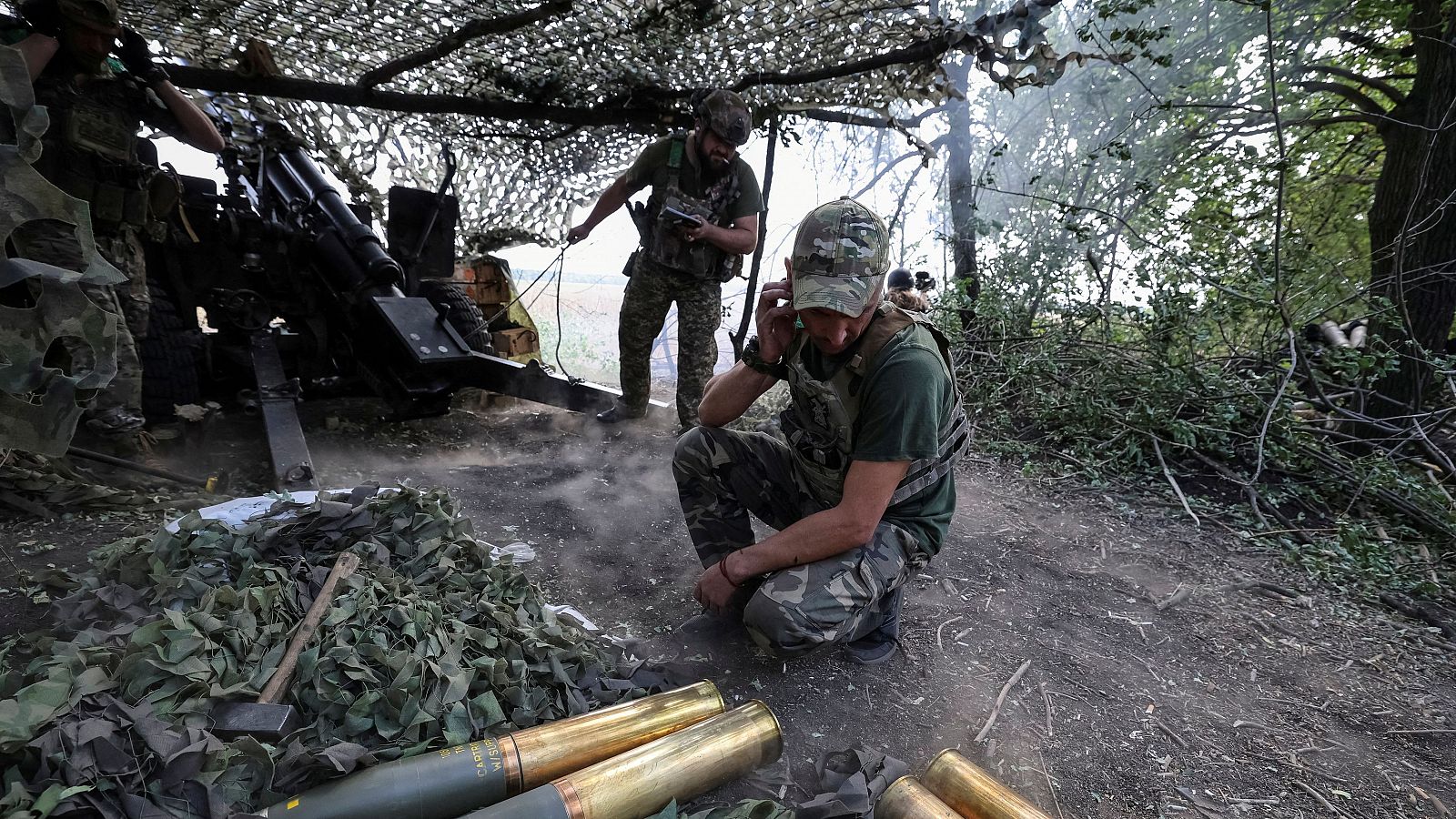 Soldados ucranianos cerca de Pokrovsk, en la región de Donetsk