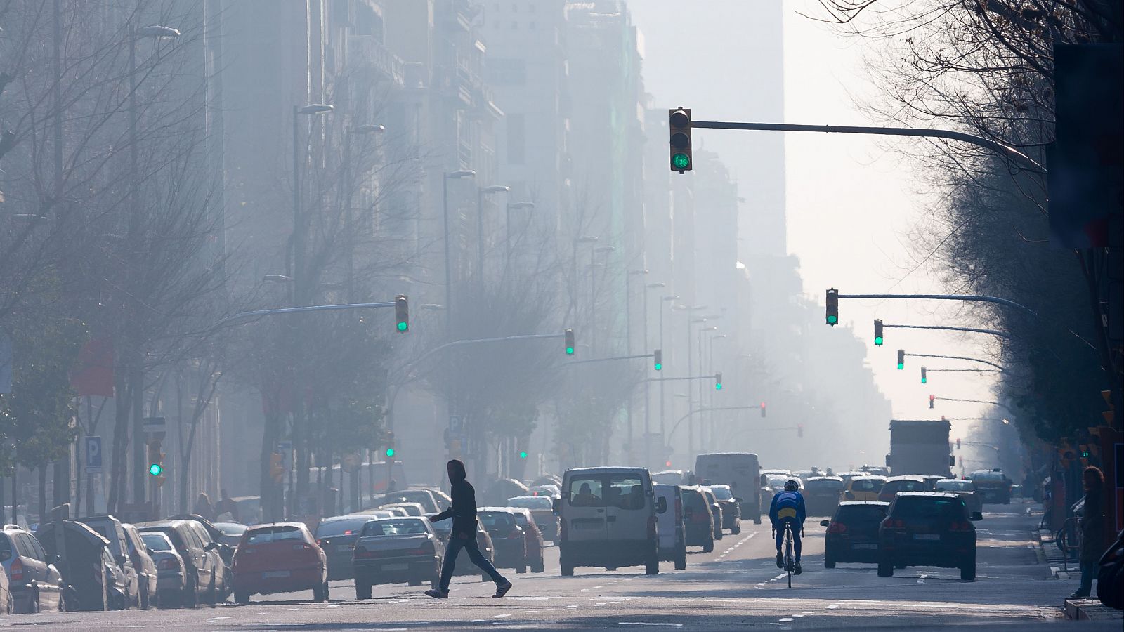 Contaminación atmosférica en las ciudades catalanas.