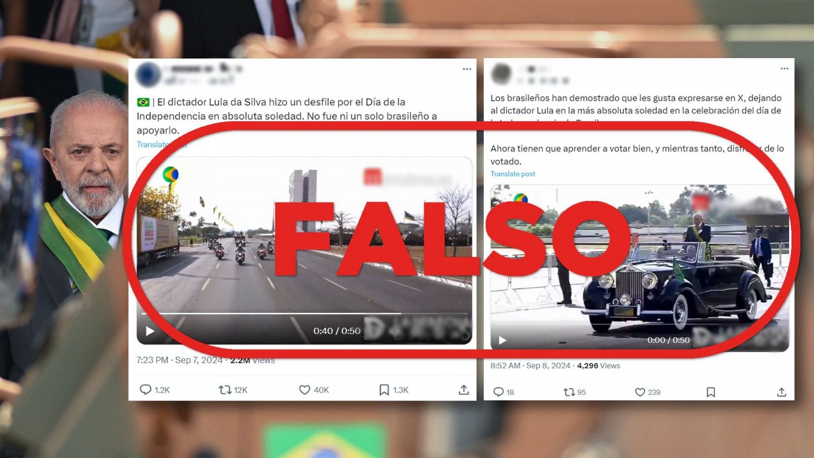 Es falso que ni un solo brasileño fuese al desfile con Lula da Silva por la Independencia de Brasil