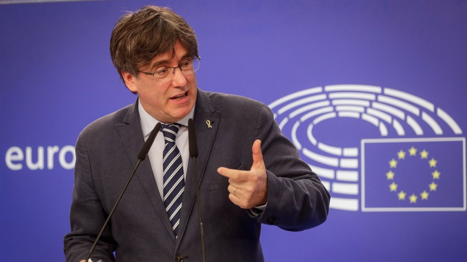 Carles Puigdemont en el Parlamento Europeo.