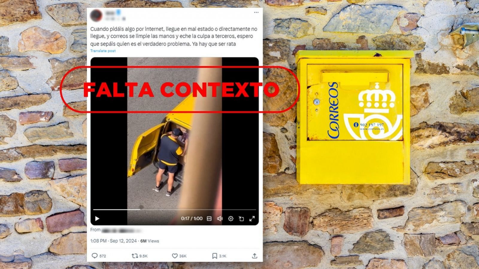 El vídeo del repartidor de Correos que abre paquetes es antiguo