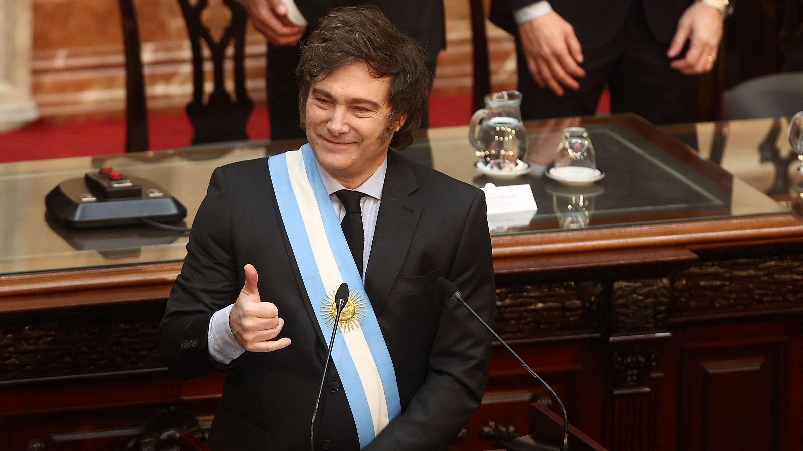 El presidente de Argentina, Javier Milei, en el Congreso, en Buenos Aires