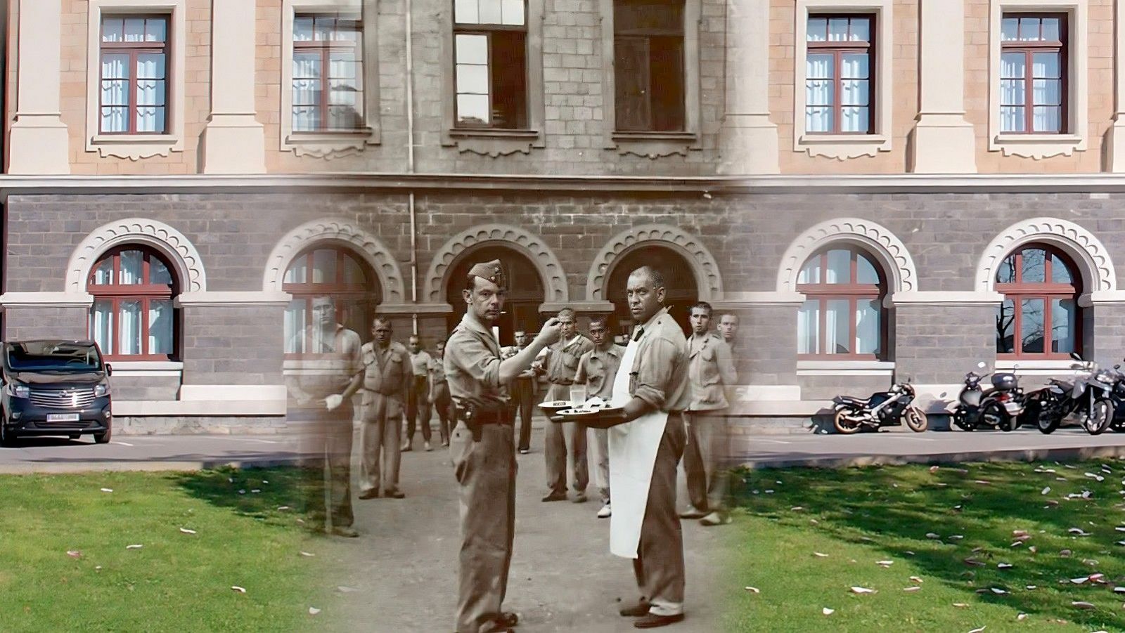 Prisioneros del campo de concentración de la Universidad de Deusto en Bilbao