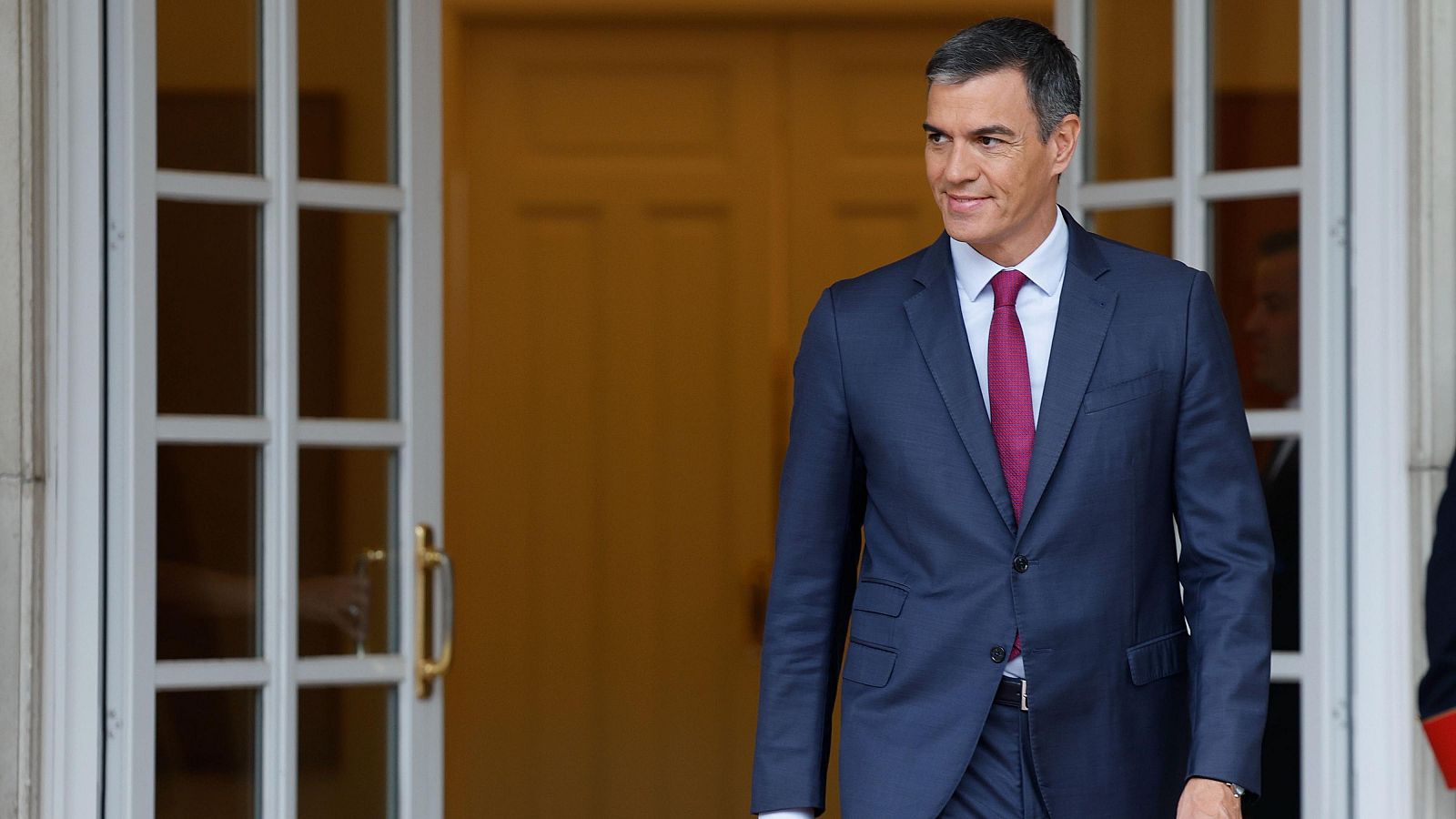 El presidente del Gobierno, Pedro Sánchez, en la Moncloa