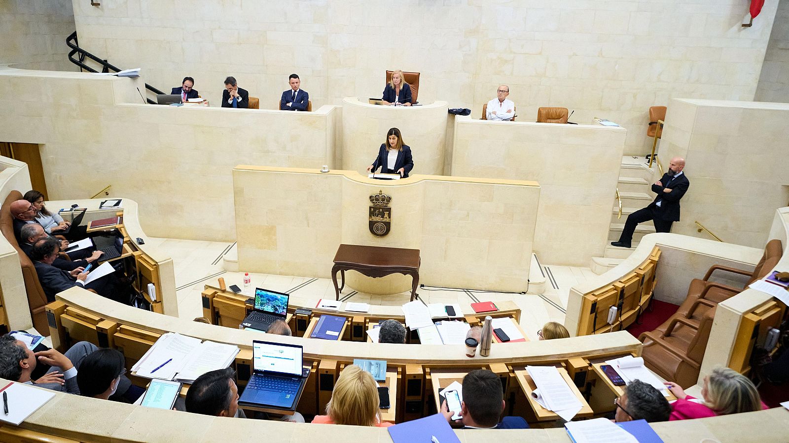 Imagen de archivo de un pleno del Parlamento cántabro