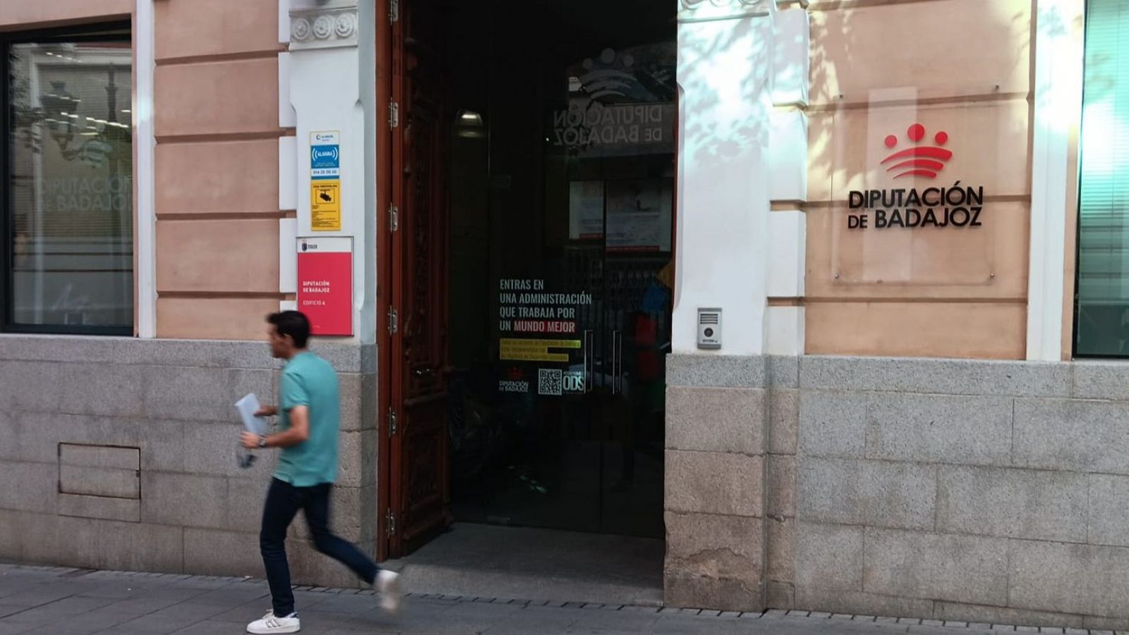 La fachada de la Diputación de Badajoz en una imagen de archivo