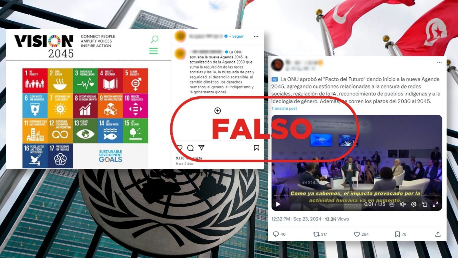 La ONU no ha aprobado una nueva Agenda 2045, es falso