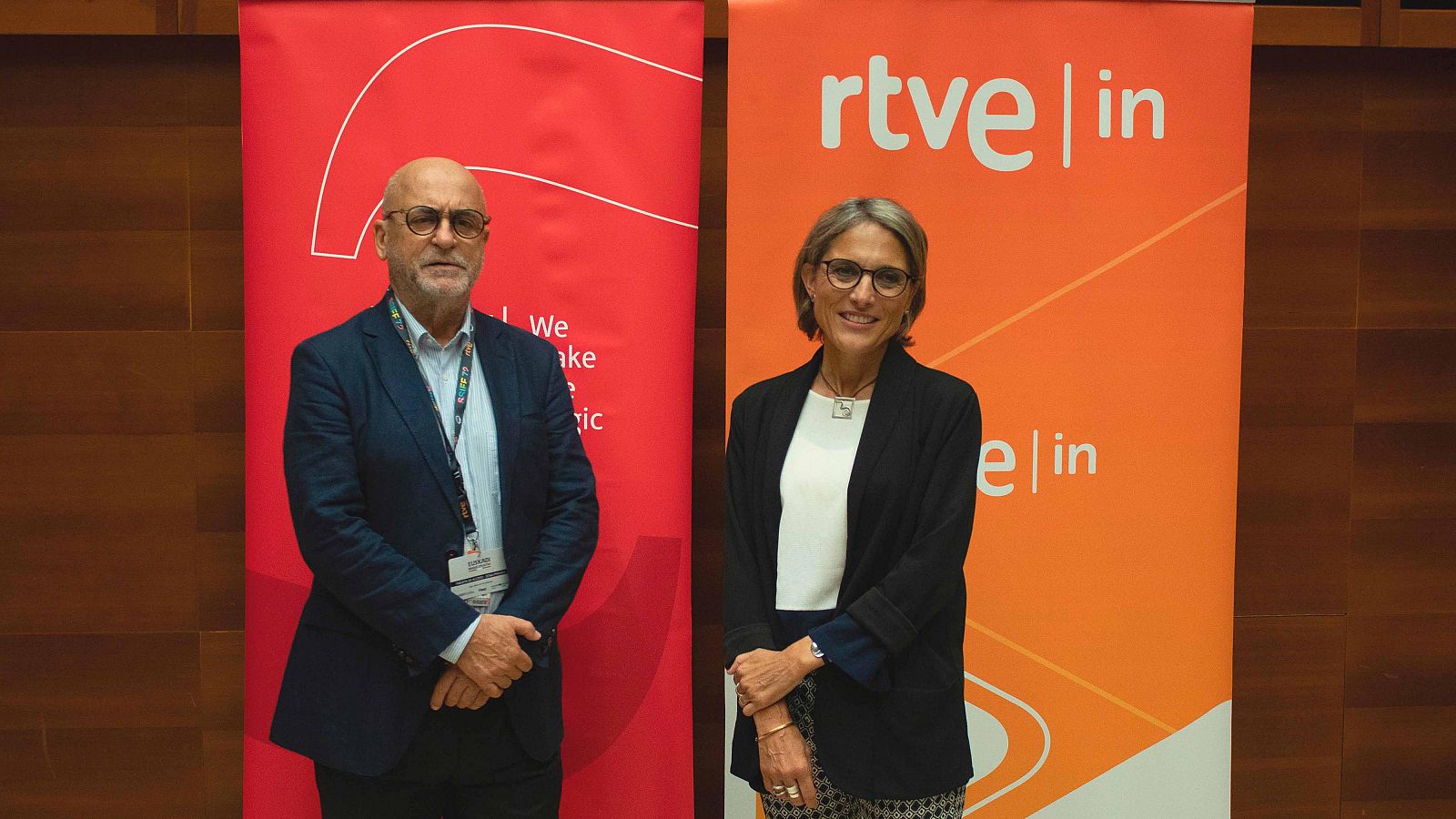 Carlos Rosado, presidente de Spain Film Commission y Mireia Pi, subdirectora de Estudios y Transferencia del Conocimiento en RTVE