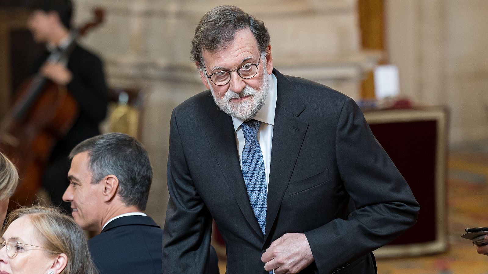 El expresidente del Gobierno, Mariano Rajoy, durante un acto en el Palacio Real