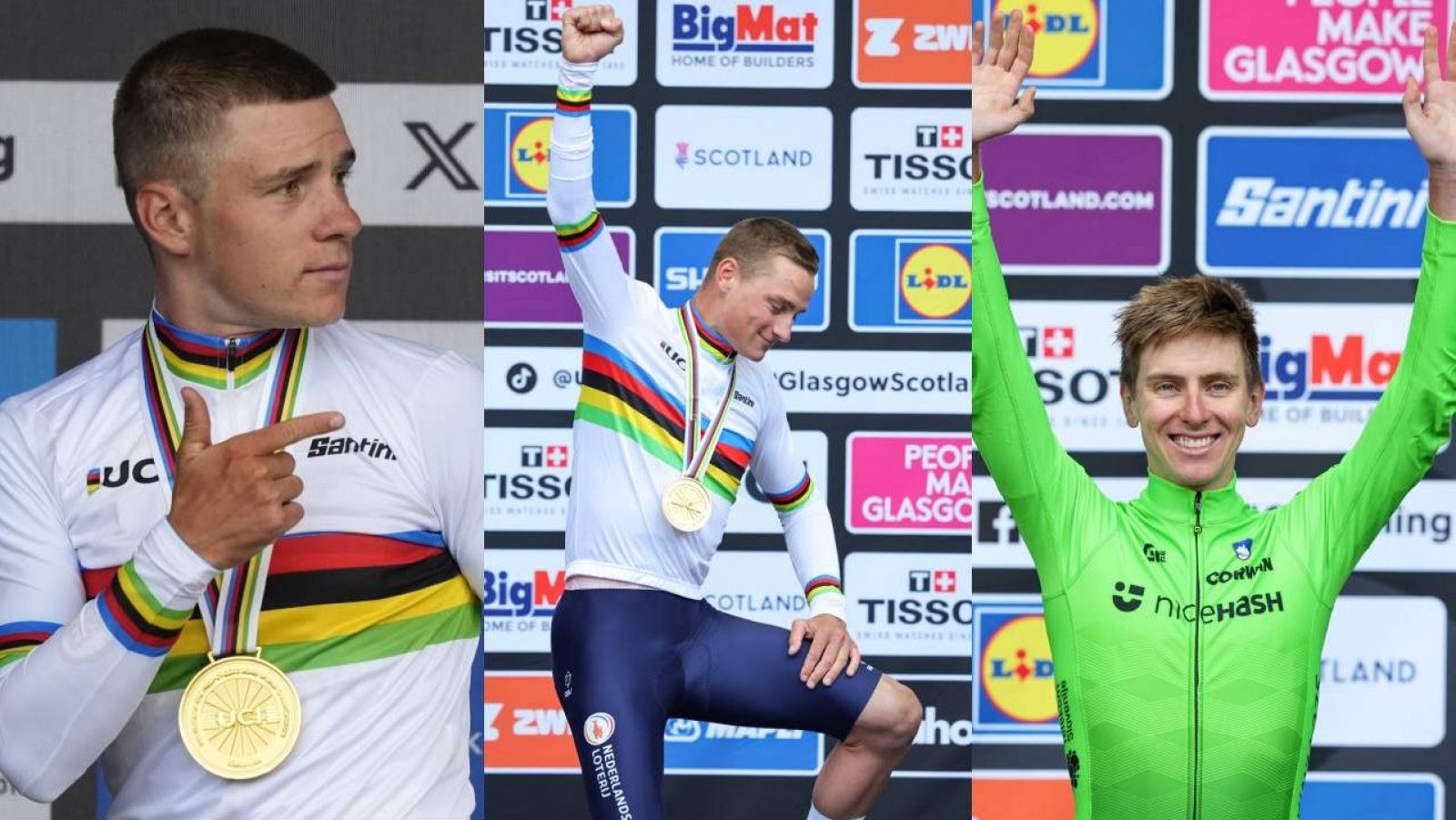 'Superduelo' Evenepoel, Van der Poel, Pogacar por el maillot arcoiris