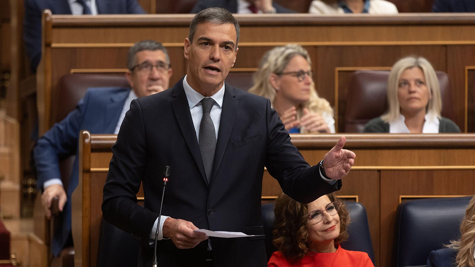 Pedro Sánchez en una intervención en el Congreso de los Diputados en una imagen de archivo