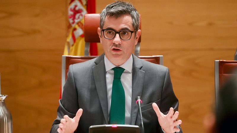 El ministro de la Presidencia, Justicia y Relaciones con las Cortes, Félix Bolaños, comparece ante la Comisión de Justicia