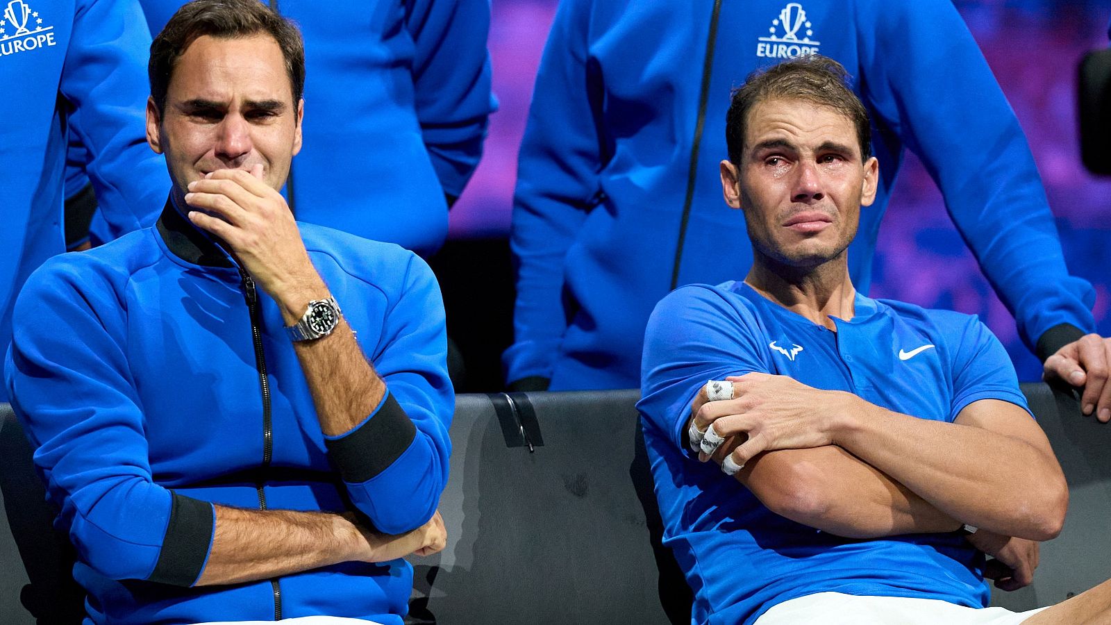 Rafa Nadal se retira: Federer y Nadal lloran durante la Laver Cup 2022 en la que el suizo anunció su retirada