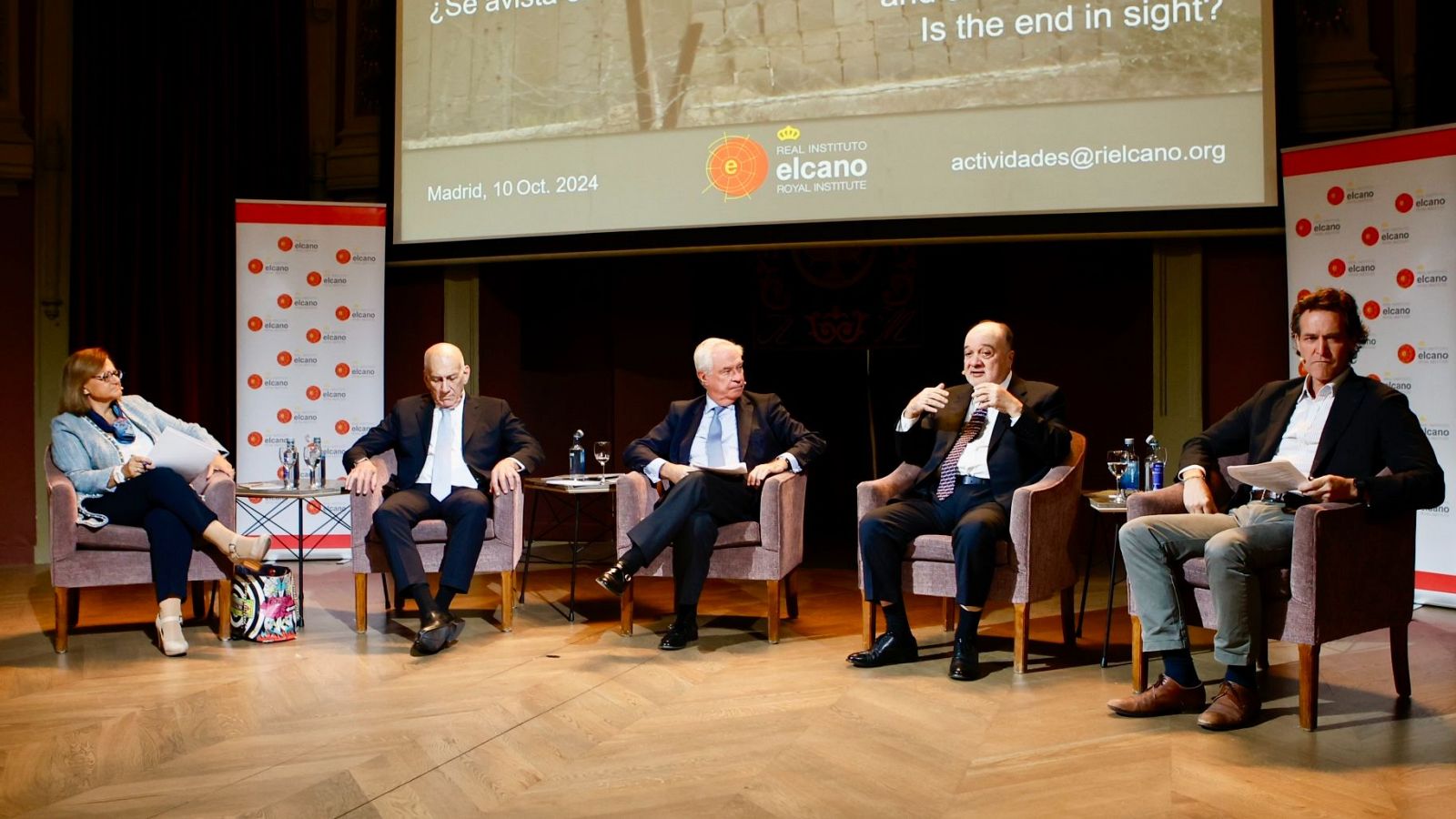 Acto en Madrid sobre Oriente medio con Ehud Olmert y Nasser al Kidwa