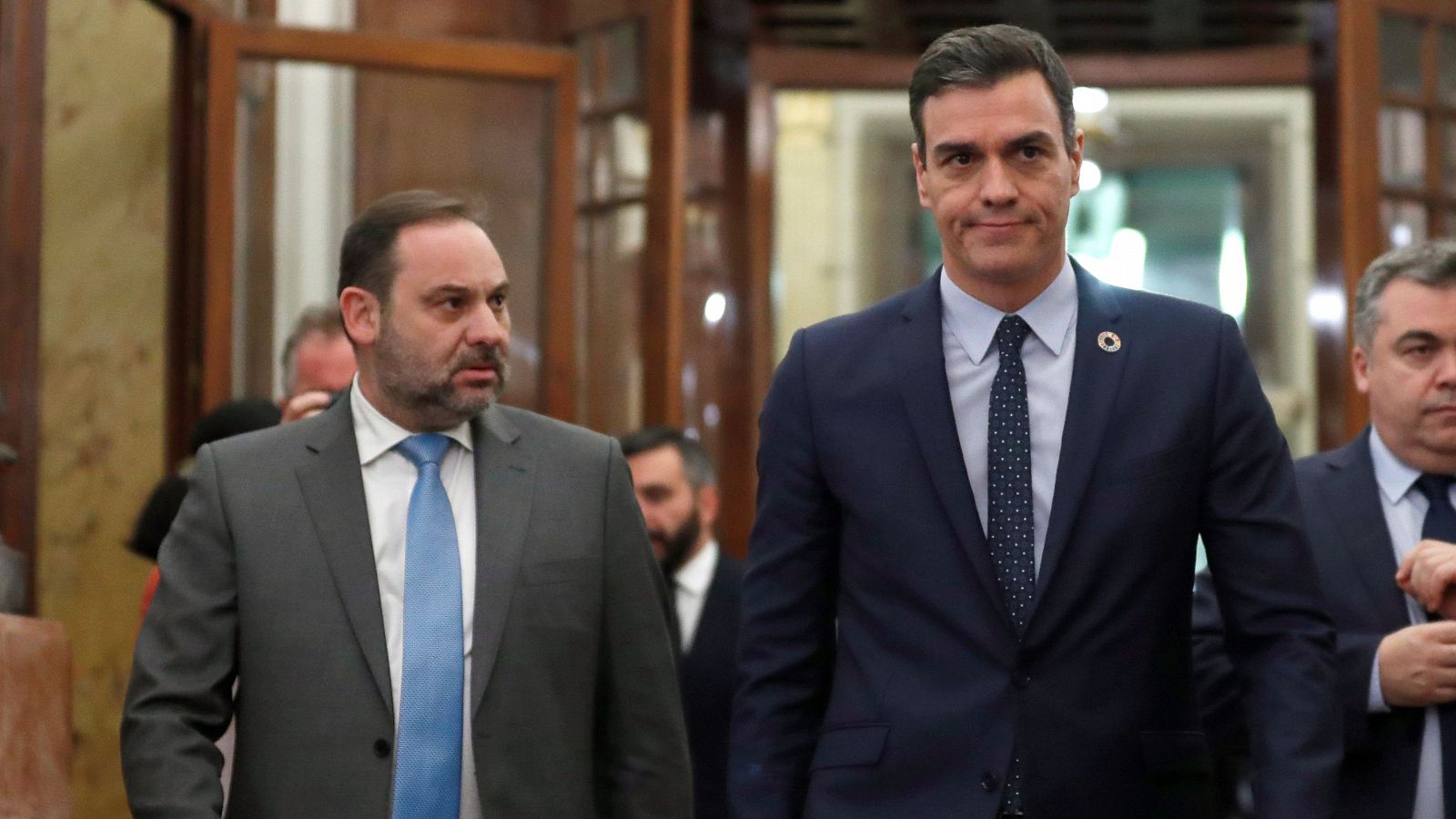 Pedro Sánchez y José Luis Ábalos en una foto de archivo en el Congreso