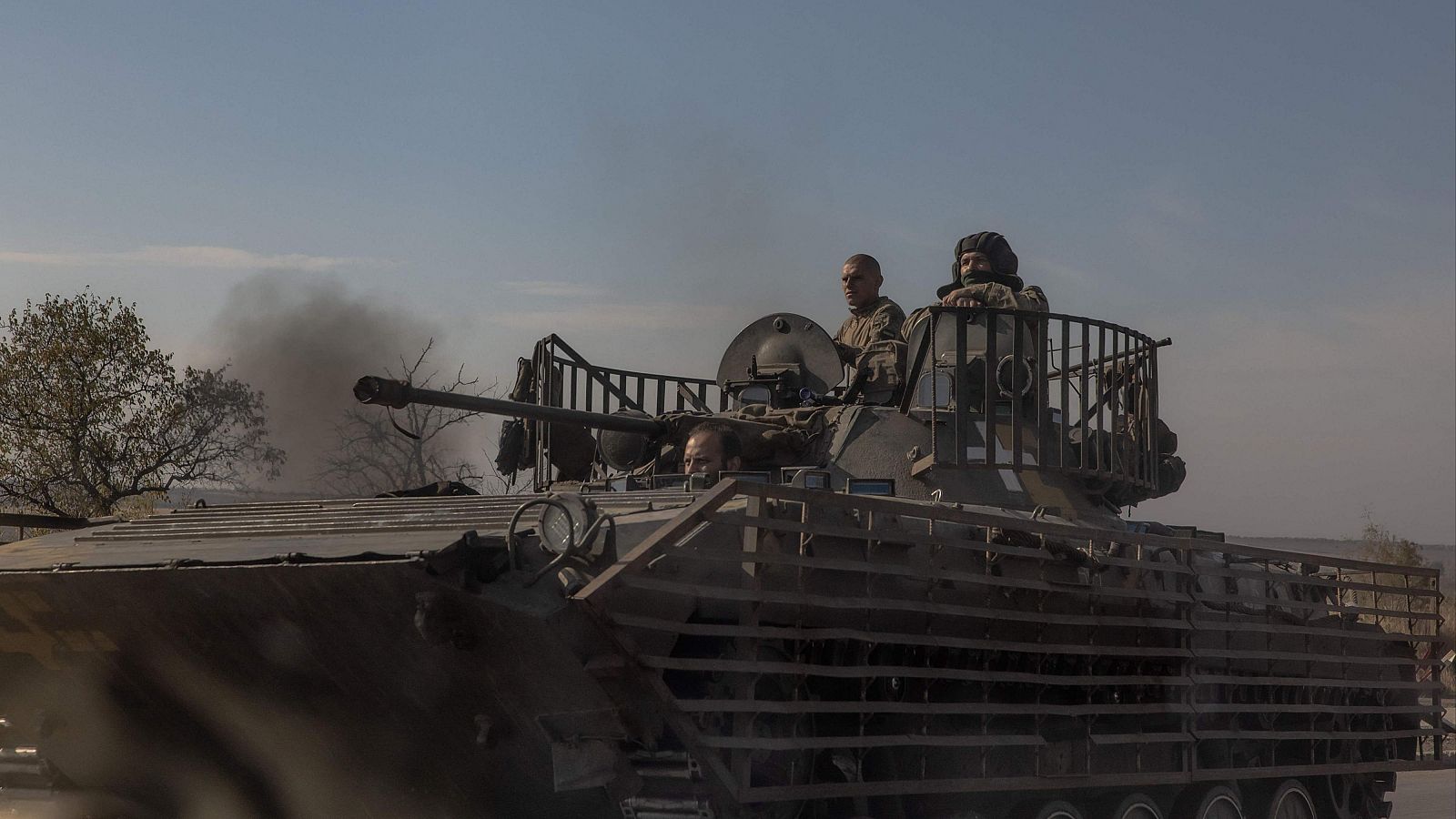 Un tanque ucraniano en la región de Donetsk