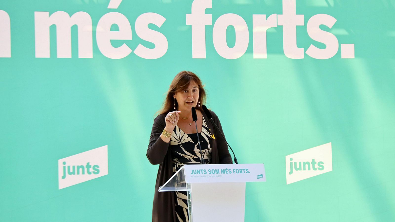 La presidenta de Junts, Laura Borràs