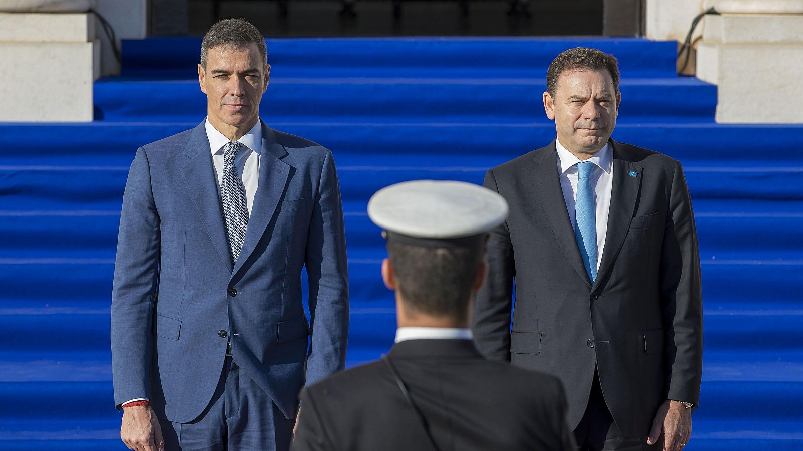 El presidente Gobierno, Pedro Sánchez, con su homólogo portugués, Luis Montenegro