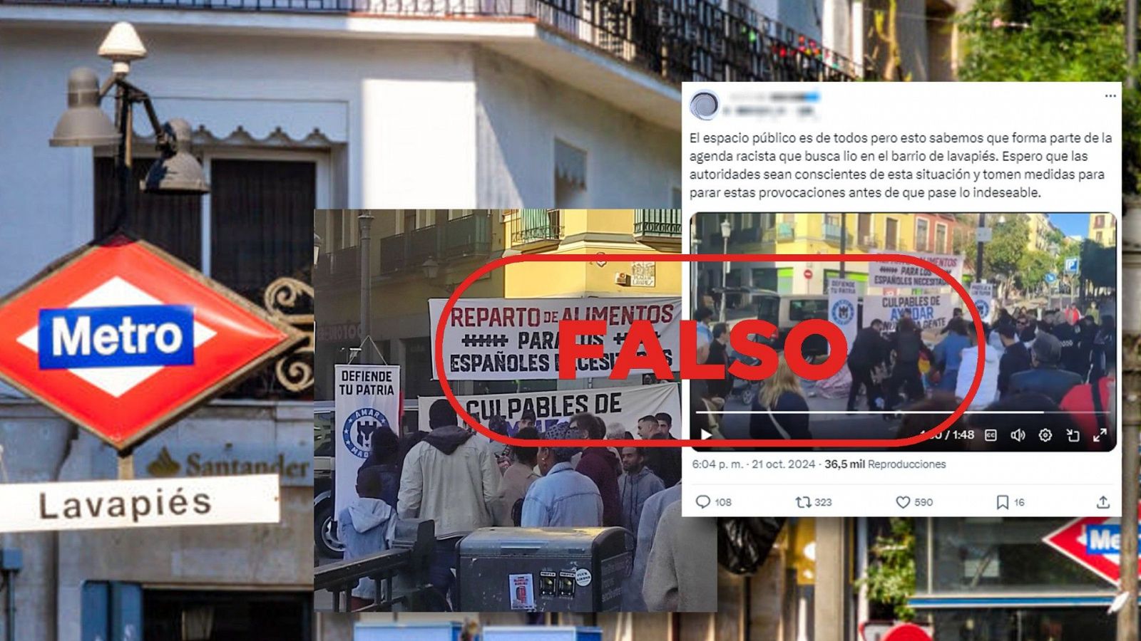 No es un reparto de comida "para españoles necesitados" en Lavapiés, es una serie de Netflix