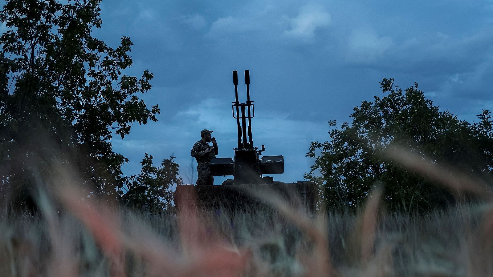 Una batería de defensa antiaérea ucraniana