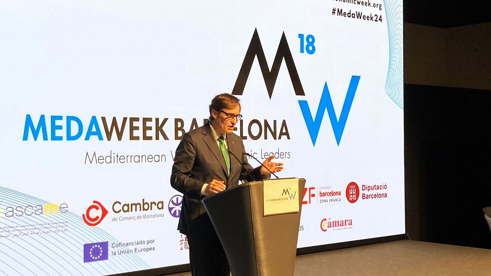 El president de la Generalitat, Salvador Illa, inaugura el MedaWeek a Barcelona