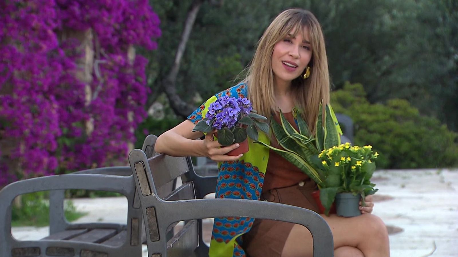 María Gómez, presentadora del programa 'Va de verd', al capítol dedicat a les plantes africanes