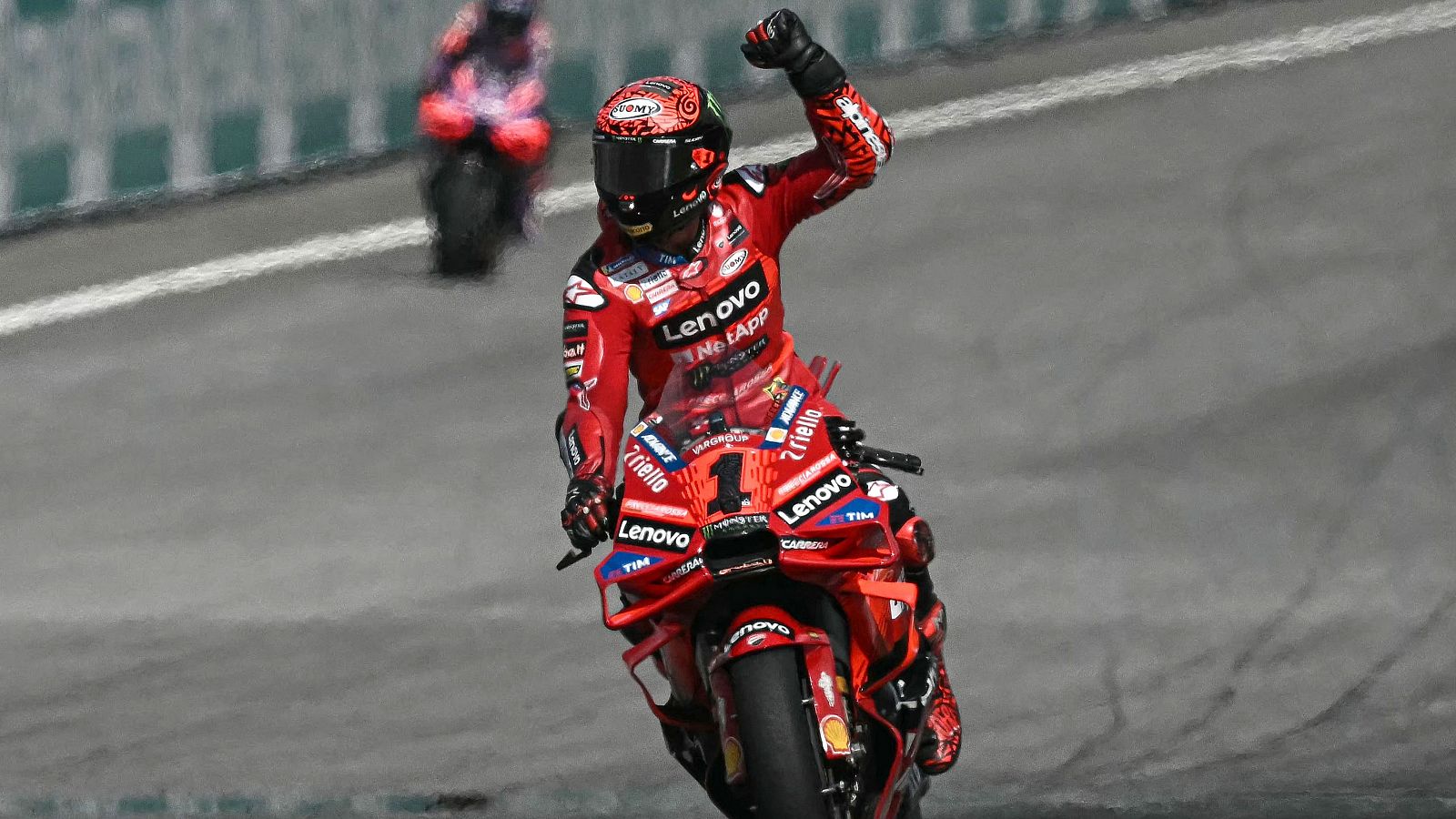 Carrera final GP Malasia MotoGP: Bagnaia gana y Jorge Martín es segundo.