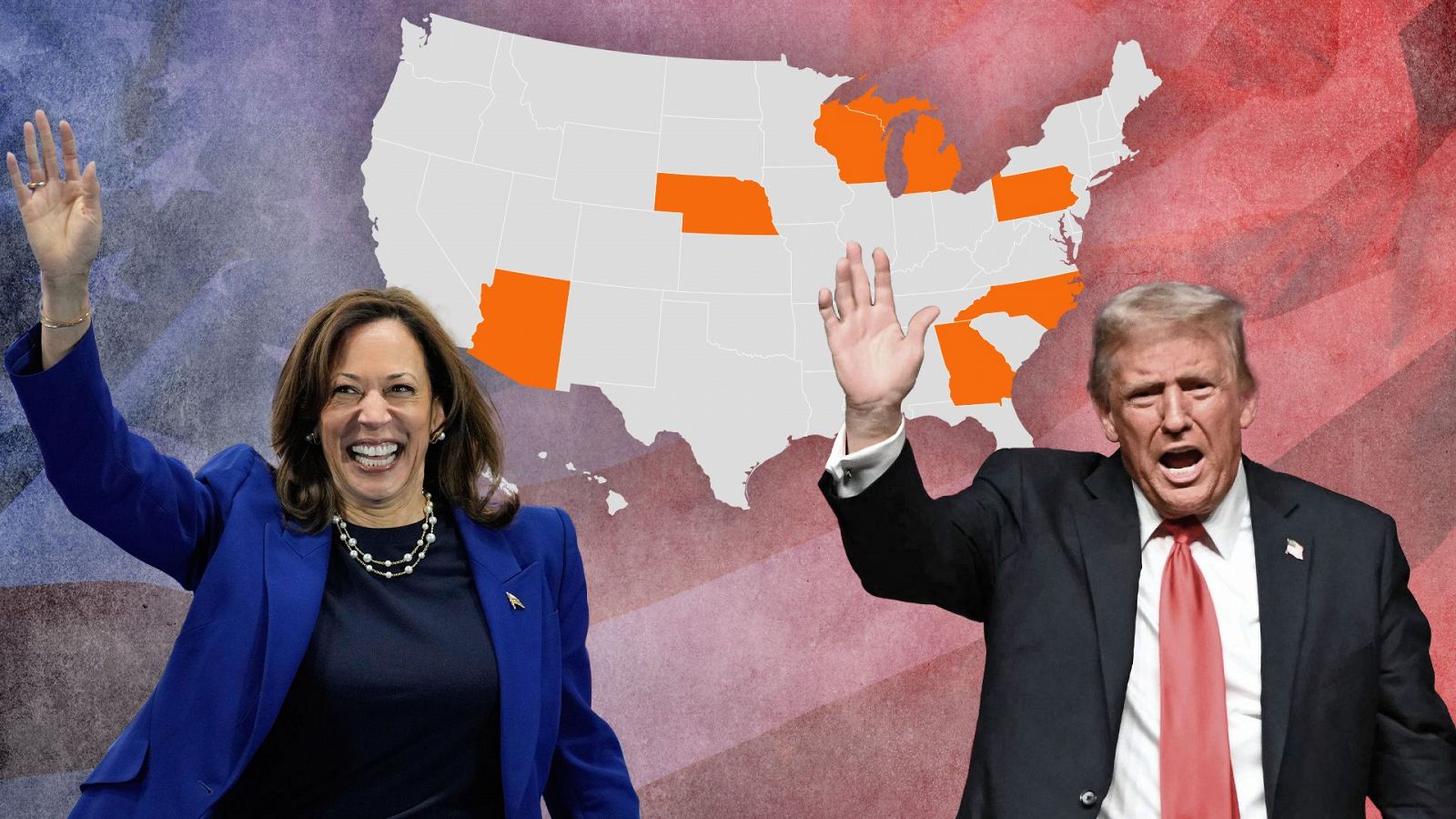 Resultados elecciones EEUU 2024, última hora en los estados clave y mapa