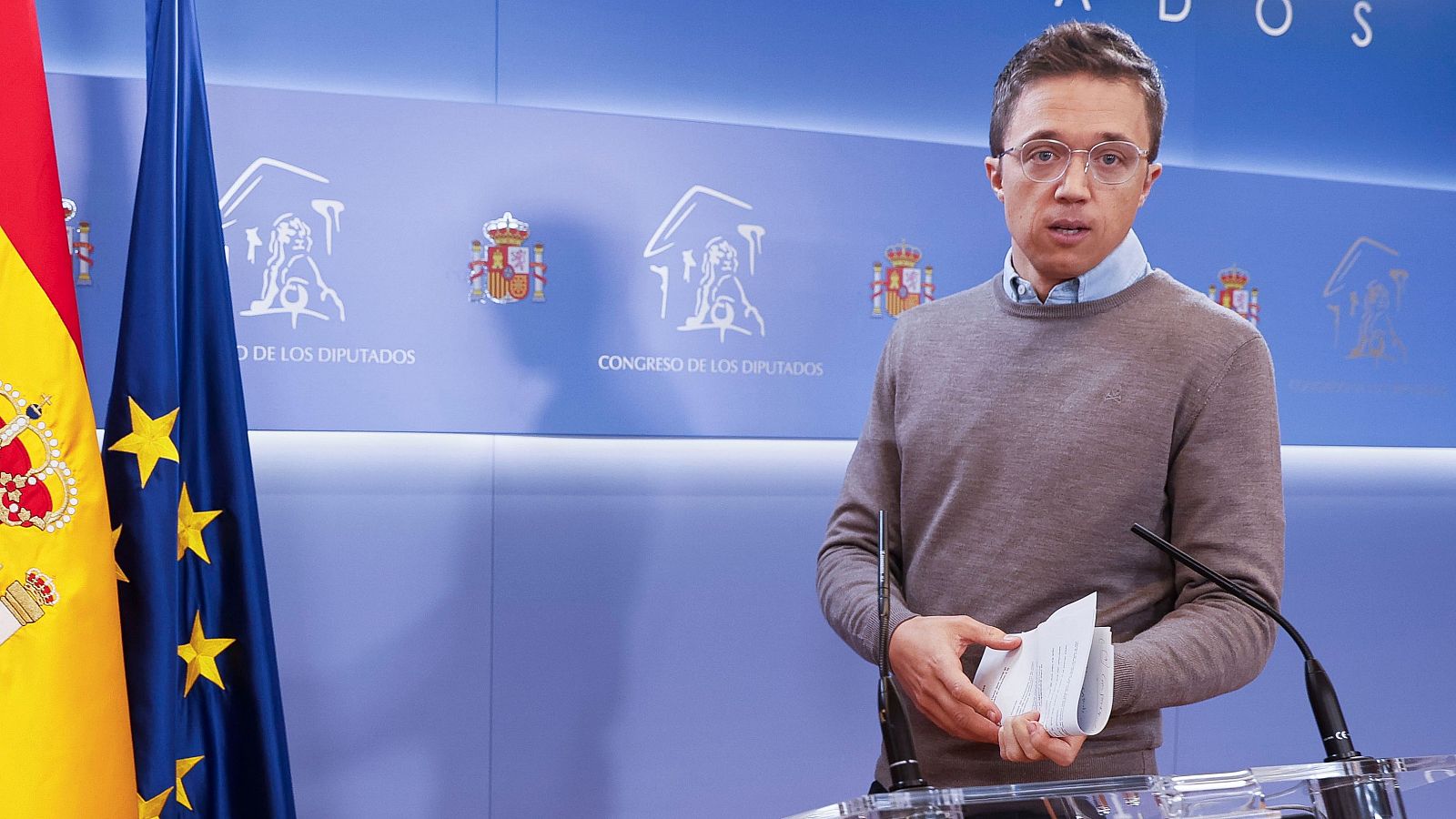 Íñigo Errejón, en el Congreso de los Diputados