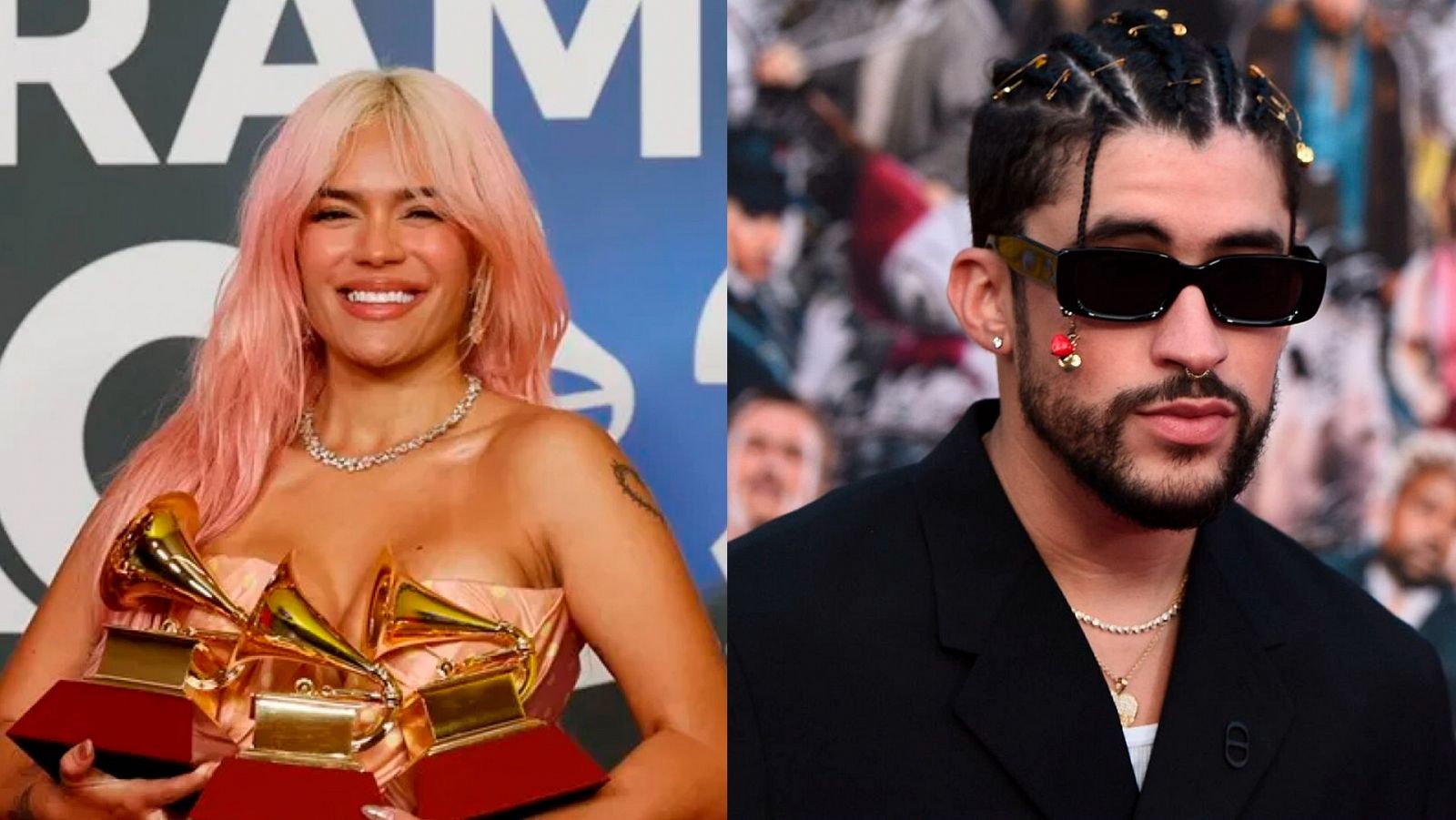 Karol G y Bad Bunny, dos de los grandes favoritos