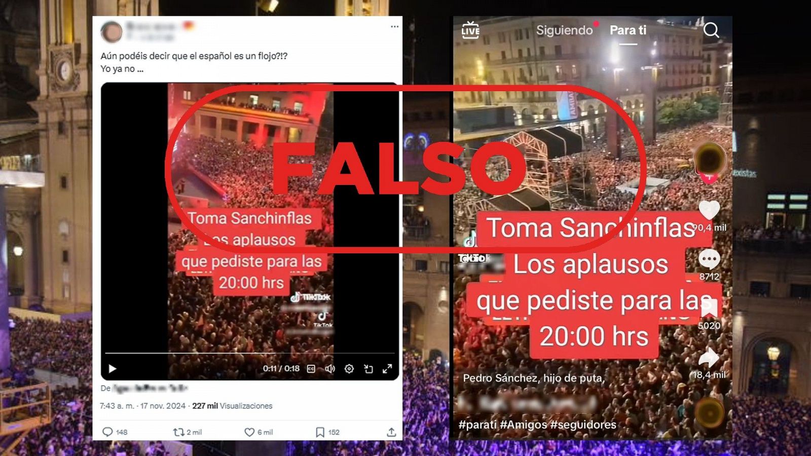 No son cánticos contra Pedro Sánchez por la DANA, es un montaje