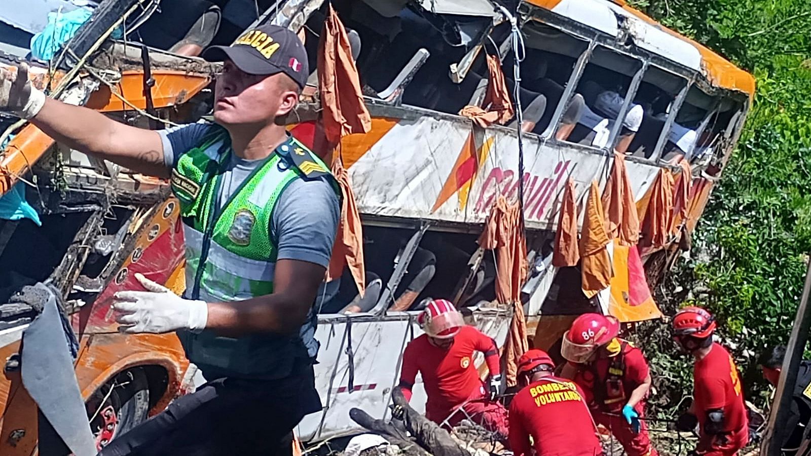 Accidente de bús en el norte de Perú