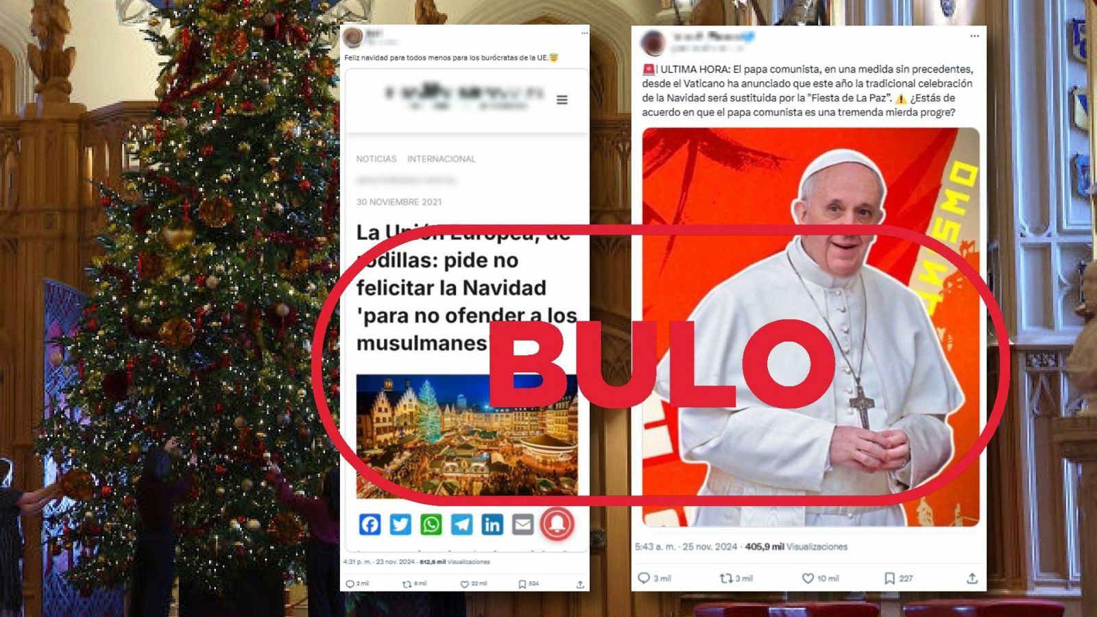 La UE y el Papa Francisco no piden cambiar la palabra Navidad