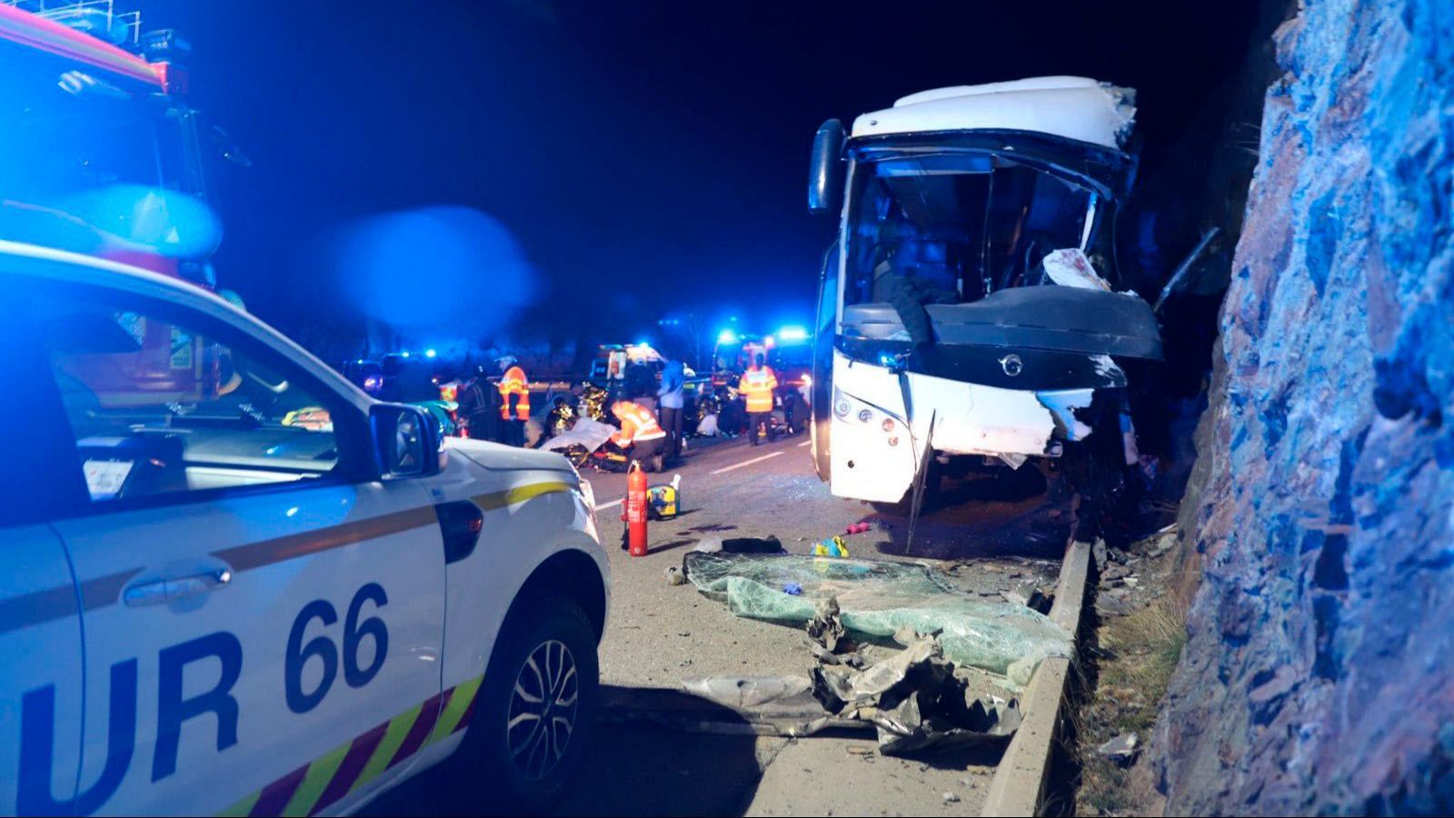 Dos muertos en un accidente de un autobús español en el sur de Francia