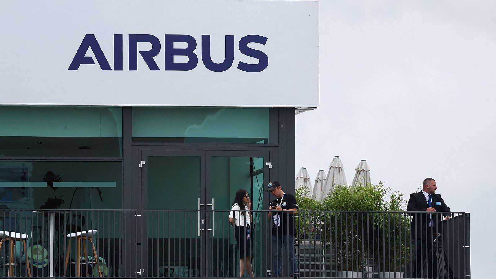 Vista de Airbus en el Salón Aeronáutico Internacional de Farnborough