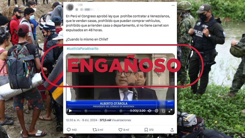 Perú no ha aprobado una ley que prohíbe contratar a venezolanos