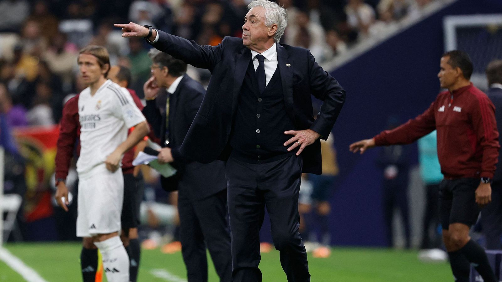 Carlo Ancelotti, en la final de la Copa Intercontinental