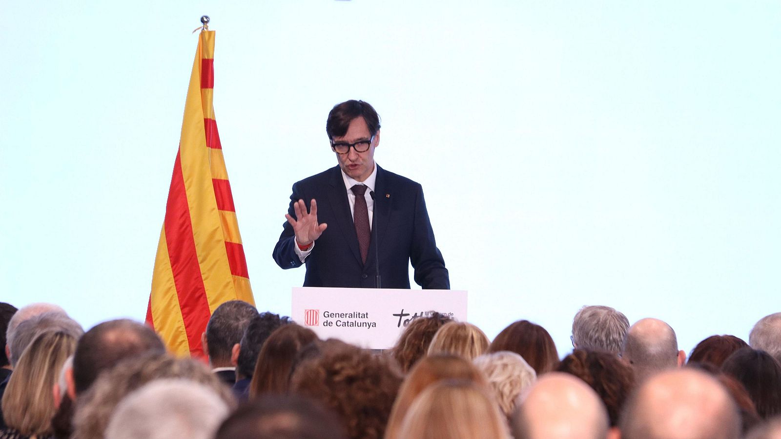 El president de la Generalitat, Salvador Illa, intervé en unes jornades amb alts càrrecs de la Generalitat