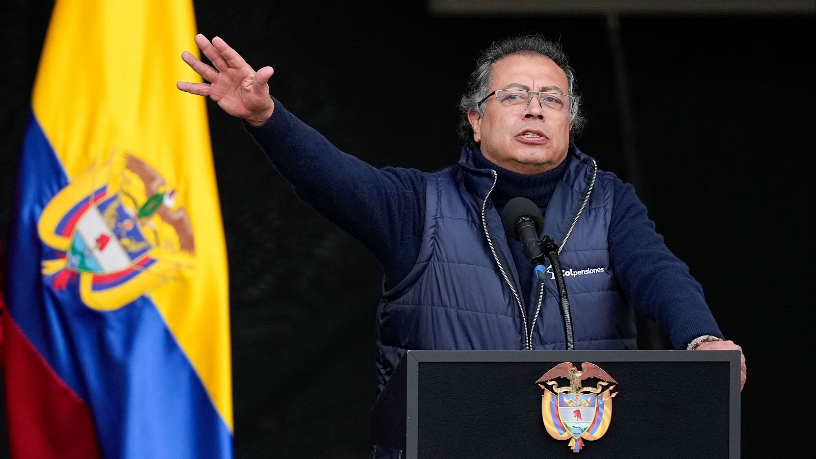 El presidente de Colombia, Gustavo Petro, durante un discurso en Bogotá