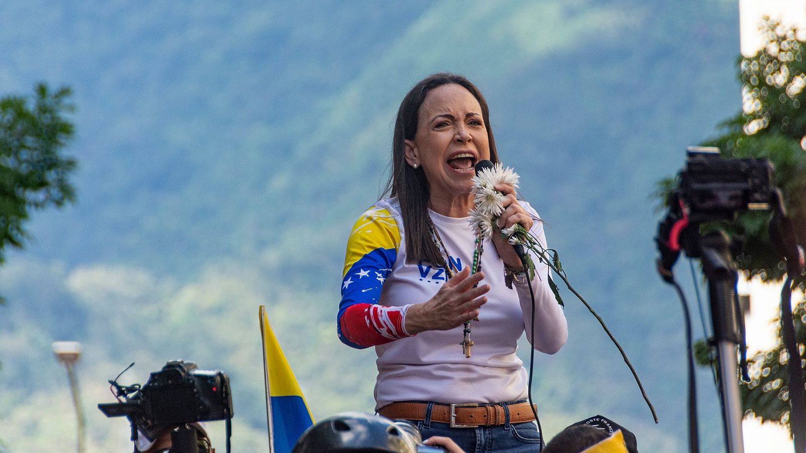 La líder opositora María Corina Machado