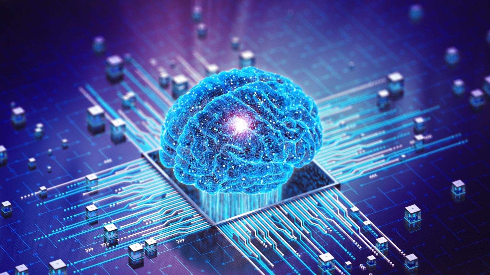 Concepto de inteligencia artificial cerebral