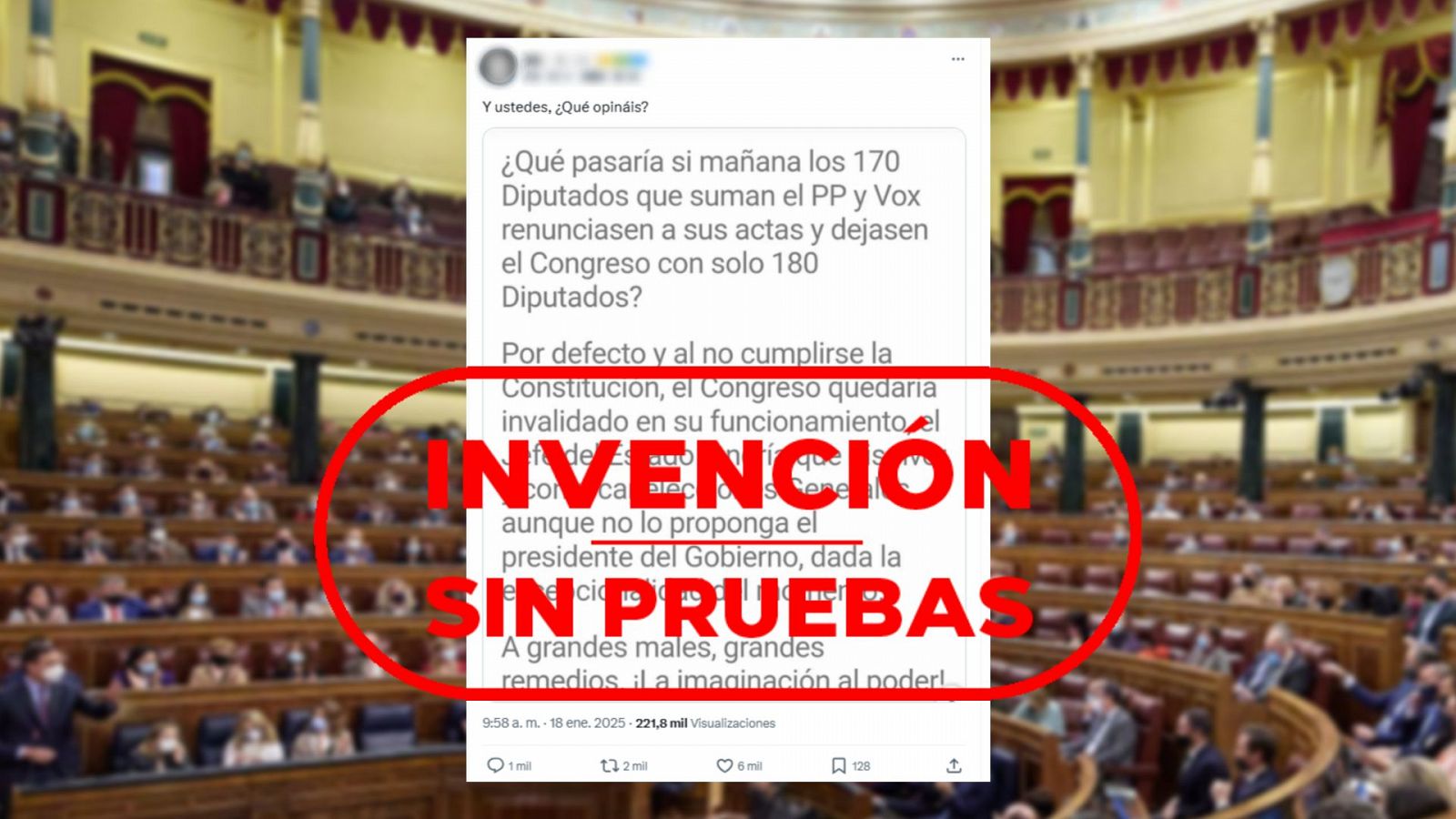 La renuncia de 170 diputados del Congreso no implicaría elecciones anticipadas