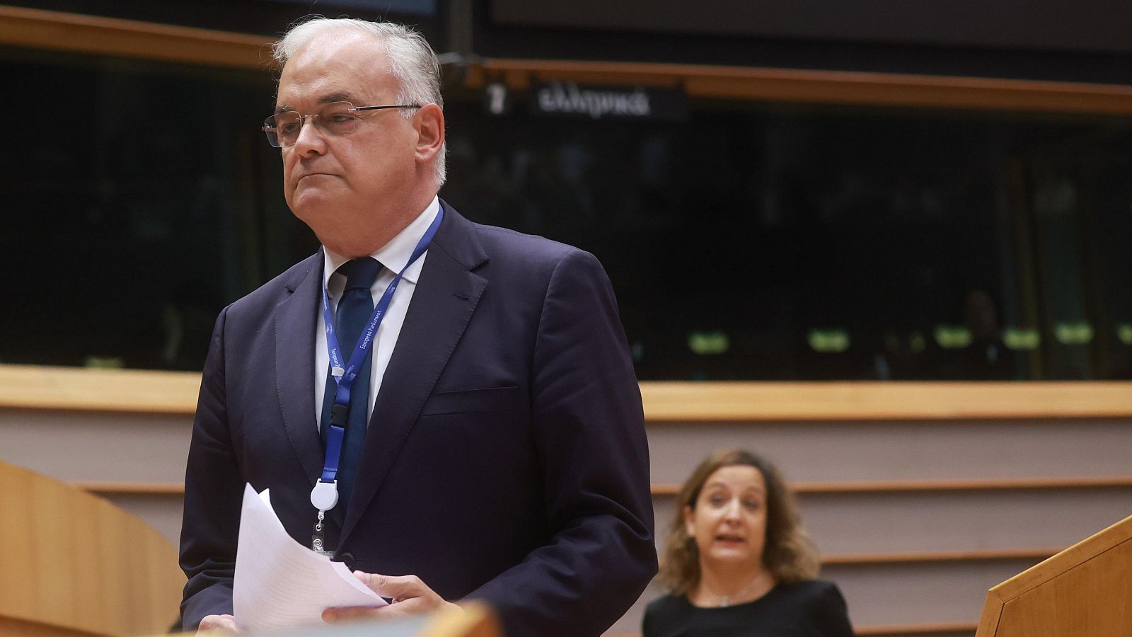 Esteban González Pons durante una sesión plenaria en el Parlamento Europeo