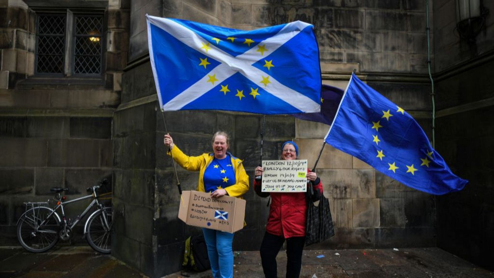 Defensores de la permanencia de Escocia en la Unión Europea