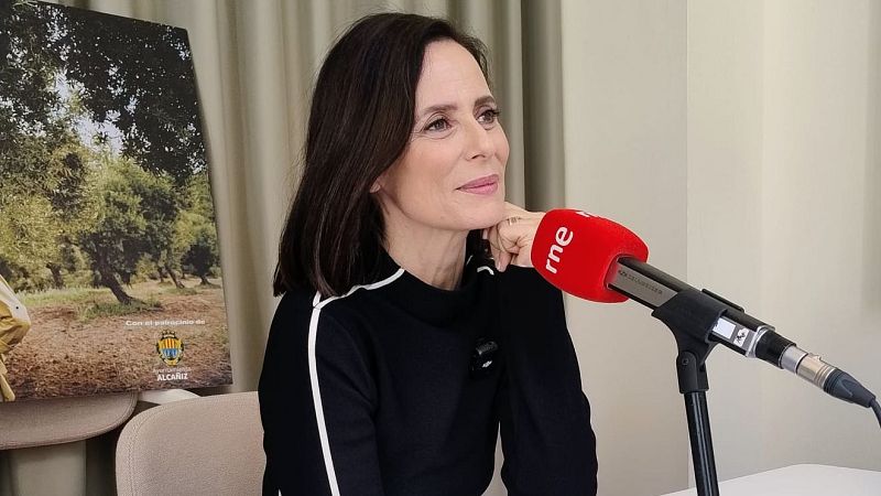 Aitana Sánchez-Gijón, en un momento de la entrevista en 'De película'.