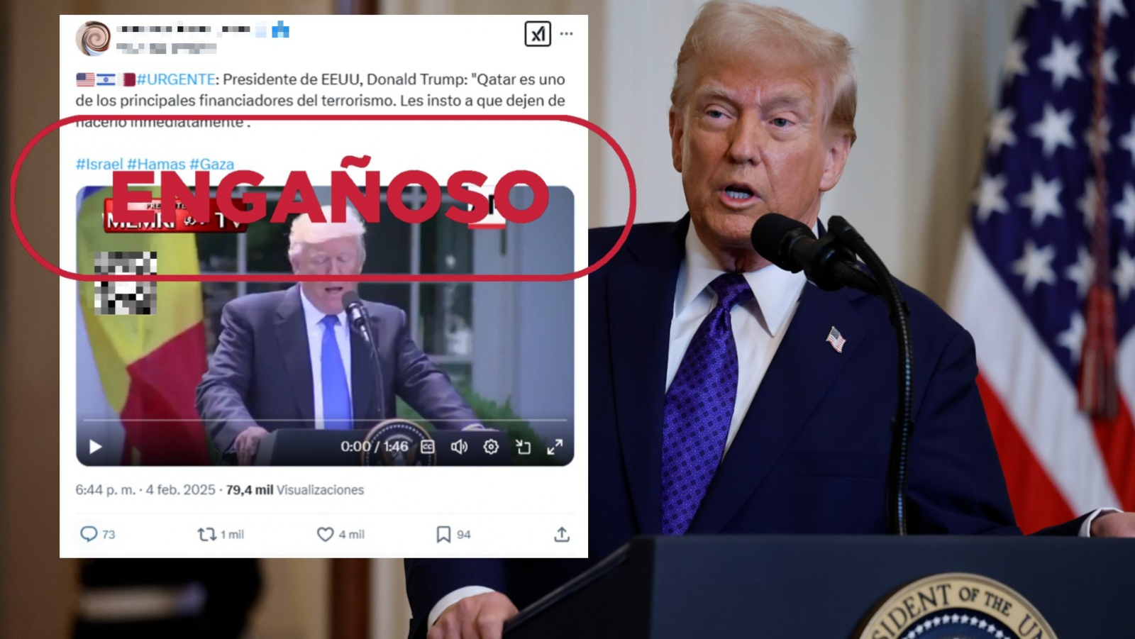 Este vídeo en el que Trump dice que “Catar es uno de los principales financiadores del terrorismo” no es actual