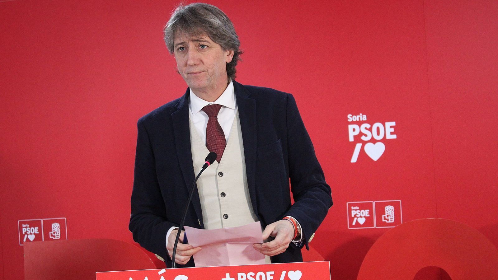 El secretario provincial del PSOE y alcalde de Soria, Carlos Martínez, en una imagen de archivo