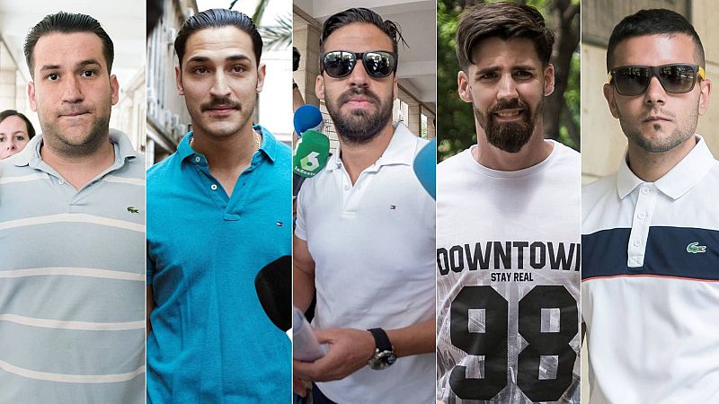 Los cinco acusados por la violación grupal de los Sanfermines de 2016 en una imagen de archivo