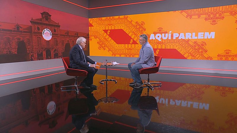 Lluís Falgàs i Martí Estruch a l'estudi del programa 'Aquí parlem'